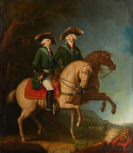 Muotokuva suurruhtinaista Aleksanteri Pavlovichista ja Konstantinus Pavlovichista, 1795. tekijältä Unbekannt