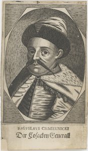Hetman Bohdan Hmelnytskyn muotokuva 1595-1657, vuoden 1650 jälkeen. tekijältä Unbekannt