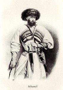 Imaami Shamilin muotokuva 1799-1871, 1800-luku tekijältä Unbekannt