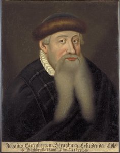 Johannes Gutenbergin muotokuva, 1600-luvun alku. tekijältä Unbekannt