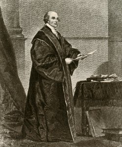 Muotokuva John Jaysta kaapussaan Yhdysvaltain ensimmäisenä päätuomarina, 1780, 1937. tekijältä Unbekannt