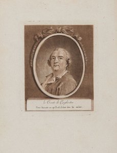 Cagliostron kreivin Joseph Balsamin muotokuva, 1700-luku. tekijältä Unbekannt