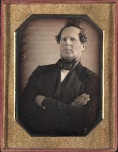Muotokuva miehestä nojautumassa pois kamerasta, 1840-luvun loppu. tekijältä Unbekannt