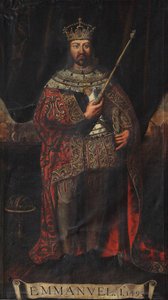 Portugalilaisen Manuel I:n muotokuva 1469-1521, 1495. tekijältä Unbekannt