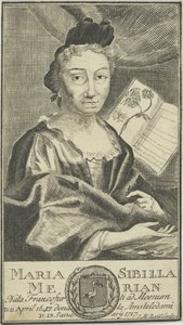 Maria Sibylla Merianin muotokuva 1647-1717, 1755. tekijältä Unbekannt
