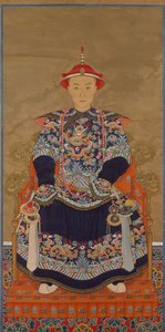 Qianlongin keisarin muotokuva nuorena miehenä, 1800-luku. tekijältä Unbekannt