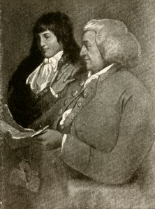 Muotokuva Samuel Shoemakerista bobwigissa ja hänen pojastaan, 1789, 1937. tekijältä Unbekannt