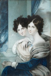 Sisarusten prinsessat Anna Petrovna 1777-1805 ja Jekaterina Petrovna 1783-1830 Lopukhinin muotokuva tekijältä Unbekannt
