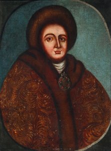 Muotokuva Venäjän tsaari Pietari I:n vaimosta tsaaritar Evdokiya Feodorovna Lopukhina 1669-1731 tekijältä Unbekannt