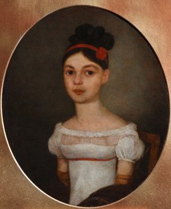 Muotokuva Jelizaveta Fjodorovna Ozerovasta, os. Zagryazyskaya 1800-1885, n. 1815 tekijältä Unbekannt