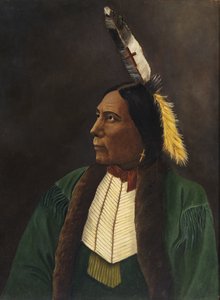 Amerikan intiaanien muotokuva, n. 1900. tekijältä Unbekannt