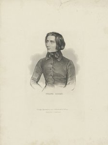 Säveltäjä Franz Lisztin muotokuva 1811-1886, 1840-1850. tekijältä Unbekannt