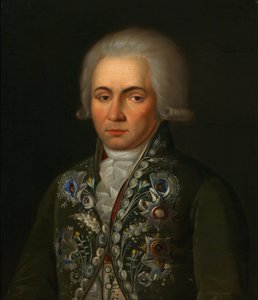 Runoilija Gavrila R. Derzhavinin muotokuva 1743-1816, 1790-luku tekijältä Unbekannt