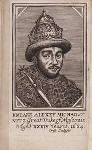 Muotokuva Venäjän tsaari Aleksis I Mihailovitšista 1629-1676 From: Venäjän nykytila, Samuel Collins, 1664 tekijältä Unbekannt