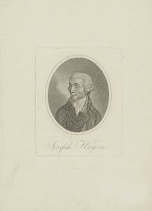 Muotokuva säveltäjä Joseph Haydnista 1732-1809, 1800-luku. tekijältä Unbekannt