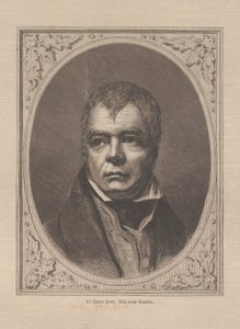 Historiallisen kirjailijan ja runoilijan Sir Walter Scottin muotokuva 1771-1832, 1871. tekijältä Unbekannt