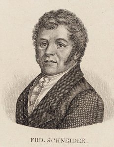 Urkuri ja säveltäjä Friedrich Schneiderin muotokuva 1786-1853. tekijältä Unbekannt
