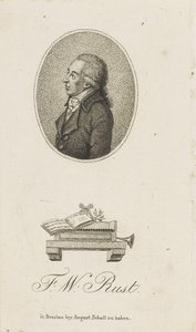 Muotokuva viulisti ja säveltäjä Friedrich Wilhelm Rust 1739-1796 n. 1800. tekijältä Unbekannt