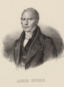 Viulisti ja säveltäjä Louis Spohrin muotokuva 1784-1859, n. 1840. tekijältä Unbekannt