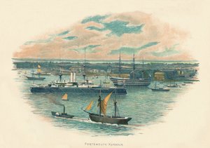 Portsmouthin satama, c1890 tekijältä Unbekannt