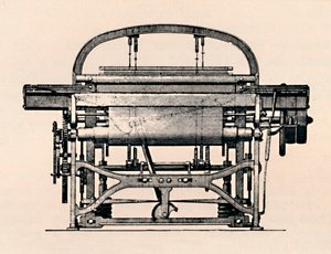 Power Loom Front View, 1836, 1904 tekijältä Unbekannt