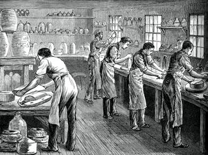Puristimet töissä, c1880 tekijältä Unbekannt
