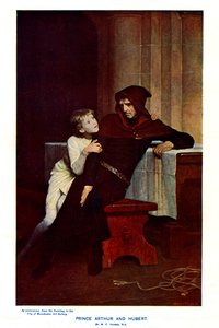 Prinssi Arthur ja Hubert, 1800-luku tekijältä Unbekannt