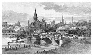 Princes Bridge, Melbourne, Victoria, Australia, 1886 tekijältä Unbekannt