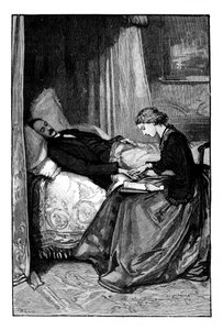 Prinsessa Alice lukee isälleen, prinssi Albertille, 1850-luku tekijältä Unbekannt