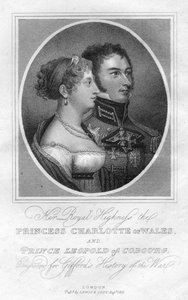 Walesin prinsessa Charlotte ja Saksi-Coburgin prinssi Leopold, 1816 tekijältä Unbekannt