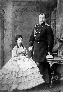 Tanskan prinsessa Dagmar ja Venäjän suurruhtinas Aleksandr Aleksandrovitš, 1866. tekijältä Unbekannt