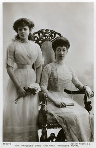 Prinsessa Maud ja kuninkaallinen prinsessa, c1907-c1910 tekijältä Unbekannt