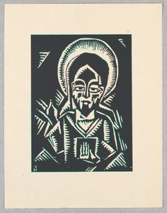 Print, Christos Zehajici, Christ, Plate III, Ethiopie, cili Christos, Madonna a Svati, jak jsem ie videl v illuminacich starych ethiopskych kodexu Portfolio tekijältä Unbekannt