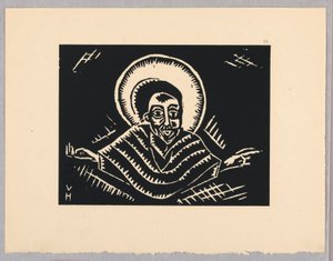 Print, Christos o Poslednim Soude, Christ, Plate IX, Ethiopie, cili Christos, Madonna a Svati, jak jsem ie videl v illuminacich starych ethiopskych kodexu Portfolio tekijältä Unbekannt