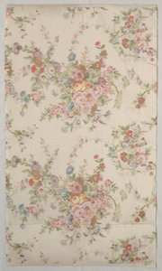 Painettu silkki kukkakuvioinnilla, 1800-luvun loppu. tekijältä Unbekannt
