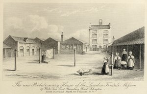 Lontoon naislähetystön koeaikatalo, 57 White Lion Street, Islington, Lontoo, n. 1836. tekijältä Unbekannt