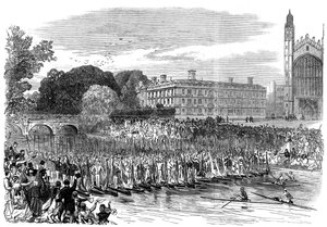 Veneiden kulkue Cambridgessä, 1870 tekijältä Unbekannt