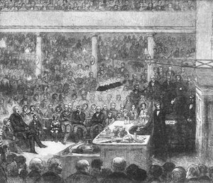 Professori Faraday luennoi Royal Institutessa...1856, 1901. tekijältä Unbekannt