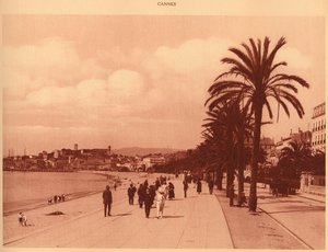 Promenade de la Croisette ja Mont Chevalier, Cannes, 1930. tekijältä Unbekannt