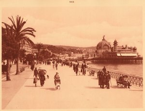 Promenade des Anglais ja laituripalatsi, Nizza, 1930. tekijältä Unbekannt