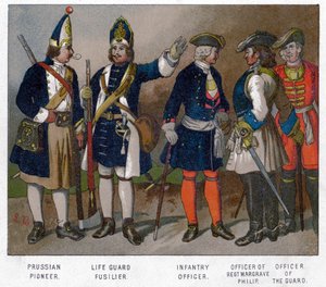 Preussilaisia ja ranskalaisia sotilaita 1704 1800-luvulla tekijältä Unbekannt