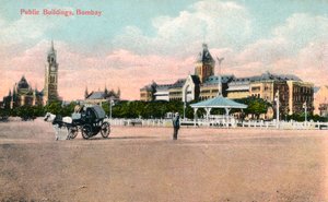 Julkiset rakennukset, Bombay, Intia, 1900-luvun alku tekijältä Unbekannt