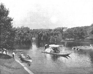 Public Garden and Lake, Boston, USA, c1900. tekijältä Unbekannt