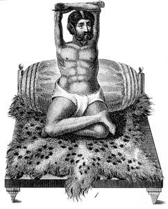 Purana Puri, hindufilosofi, kohottaa kätensä päänsä yläpuolelle, 1811 tekijältä Unbekannt