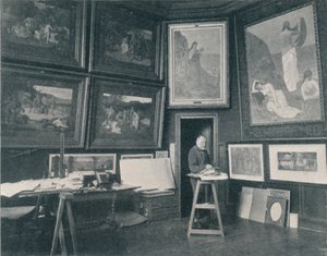 Puvis De Chavannes studiossaan vuonna 1897 tekijältä Unbekannt