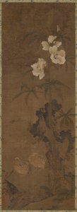 Viiriäisiä ja kukkia, Yuan- tai Ming-dynastia, 1300-luku. tekijältä Unbekannt