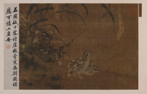 Viiriäinen ja hirssi, Ming-dynastia, 1368-1644. tekijältä Unbekannt