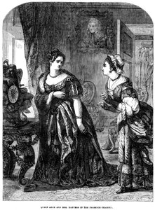 Queen Anne 1665-1714 ja rouva Danvers läsnäolohuoneessa tekijältä Unbekannt