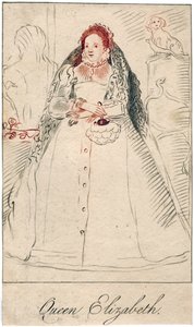 Englannin kuningatar Elizabeth I, 1533-1603 tekijältä Unbekannt