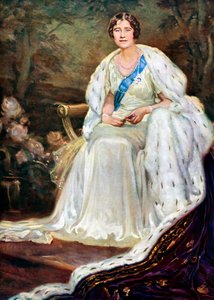 Kuningatar Elisabet kruunausvaatteissa, 1937 tekijältä Unbekannt